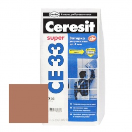 Затирка Ceresit СЕ33 №55 для швов,  светло- коричневая 2кг