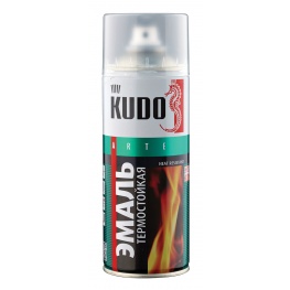 Эмаль KUDO термостойкая черная (520 мл) КU-5002