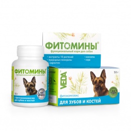 Фитомины для собак с фитокомплексом для зубов и костей, 50 гр.