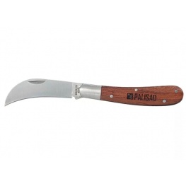 Нож PALISAD садовый, складной, изогнутое лезвие, пластиковая эргономичная  рукоятка, 170мм