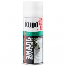 Эмаль KUDO белый глянец (520 мл) КU-1001